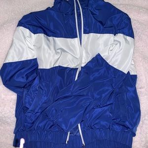 Blue windbreaker